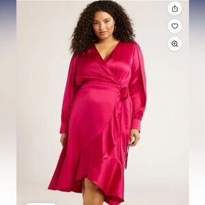 Sofia by Sofia Vergara Fuchsia Long Sleeve Dress